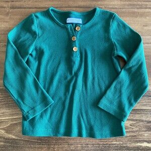 Sweet Honey Green Waffle Shirt Boys' 8